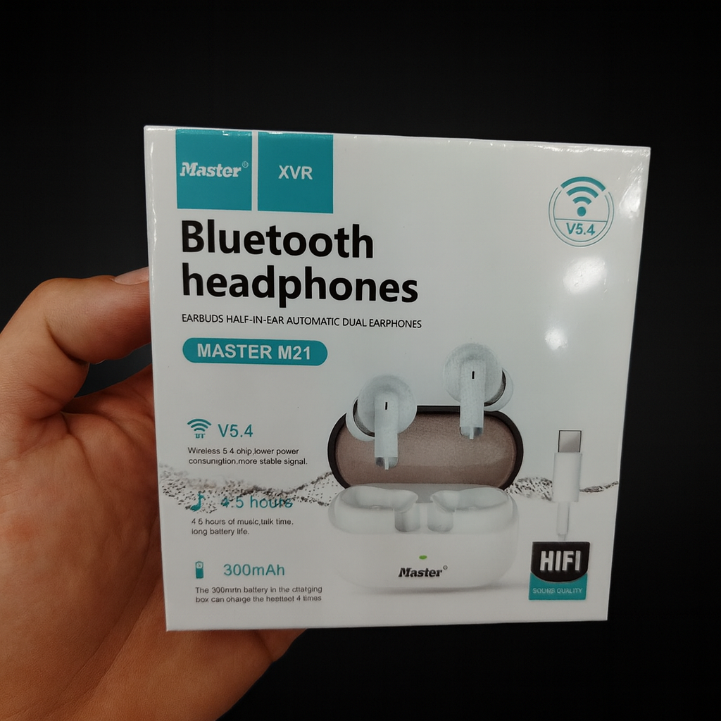 سماعات بلوتوث Master M21 – صوت نقي، بطارية قوية، تصميم مريح